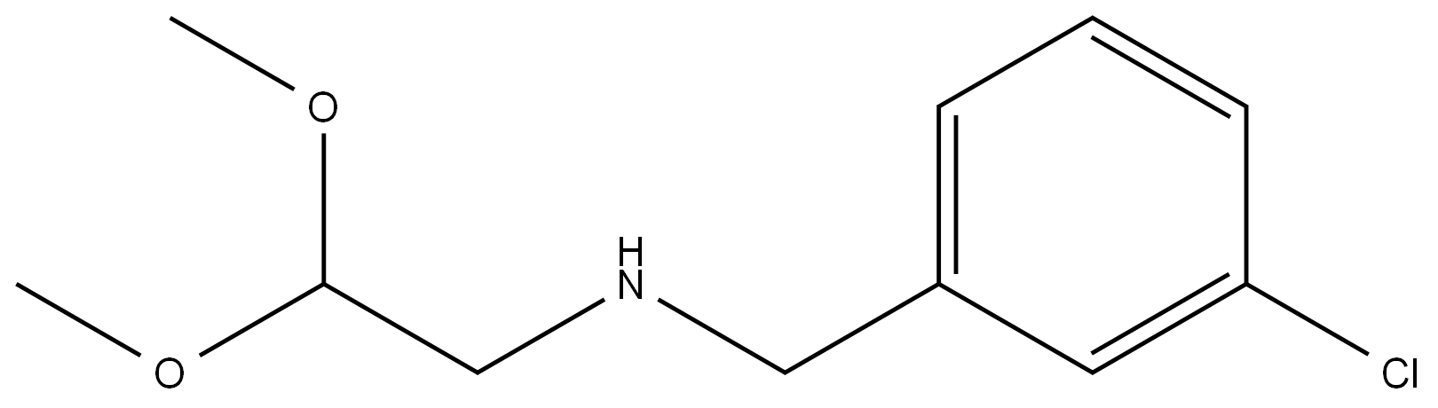 [(3-chlorophenyl)methyl](2,2-dimethoxyethyl)amine Structure