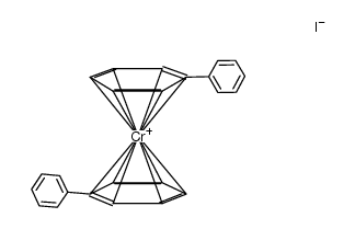 bis[(1,2,3,4,5,6-η)-1,1'-biphenyl]chromium(1+) iodide Structure