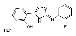 2-{2-[(2-Fluorophenyl)amino]-1,3-thiazol-4-yl}phenol hydrobromide (1:1)结构式