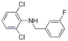 2,6-二氯-N-(3-氟苄基)苯胺结构式