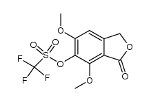 1,3-dihydro-5,7-dimethoxy-6-[(trifluoromethanesulfonyl)oxy]isobenzofuran-1-one结构式