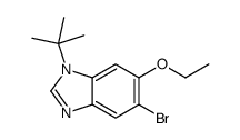 5-溴-1-叔丁基-6-乙氧基苯并咪唑结构式