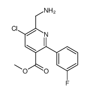 methyl 6-(aminomethyl)-5-chloro-2-(3-fluorophenyl)pyridine-3-carboxylate Structure