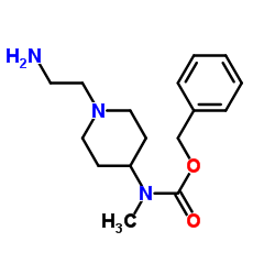 Benzyl [1-(2-aminoethyl)-4-piperidinyl]methylcarbamate结构式