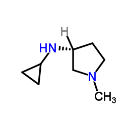 (3R)-N-Cyclopropyl-1-methyl-3-pyrrolidinamine Structure