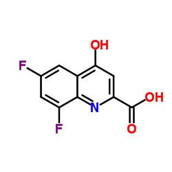 6,8-Difluoro-4-hydroxy-2-quinolinecarboxylic acid结构式