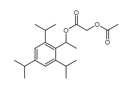 1'-(2'',4'',6''-triisopropylphenyl)ethyl acetoxyacetate Structure