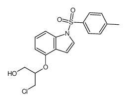 3-chloro-2-<1-(4-methylphenyl)sulfonyl-4-indolyloxy>-1-propanol Structure