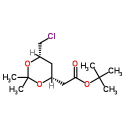 tert-butyl 2-[(4R,6S)-6-(chloromethyl)-2,2-dimethyl-1,3-dioxan-4-yl]acetate Structure