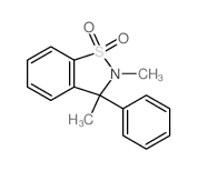 1,2-Benzisothiazole,2,3-dihydro-2,3-dimethyl-3-phenyl-, 1,1-dioxide Structure