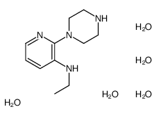 N-ethyl-2-piperazin-1-ylpyridin-3-amine,pentahydrate Structure