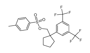 (1-(3,5-Bis(trifluoromethyl)phenyl)cyclopentyl)carbinyl tosylate Structure