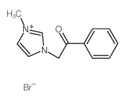 1H-Imidazolium,1-methyl-3-(2-oxo-2-phenylethyl)-, bromide (1:1) structure