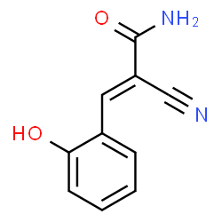 2-CYANO-3-(2-HYDROXYPHENYL)ACRYLAMIDE structure