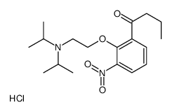 2-(2-butanoyl-6-nitrophenoxy)ethyl-di(propan-2-yl)azanium,chloride Structure