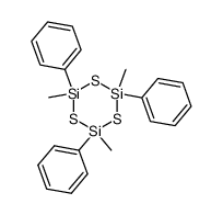 Trans-1,3,5-Trimethyl-1,3,5-triphenylcyclotrisilthian结构式