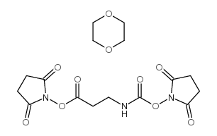 N-琥珀酰亚胺基氧羰基-β-丙氨酸N-琥珀酰亚胺基酯结构式