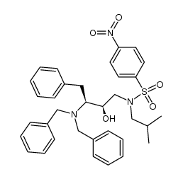 N-(3-dibenzylamino-2-hydroxy-4-phenylbutyl)-N-isobutyl-4-nitrobenzenesulfonamide Structure