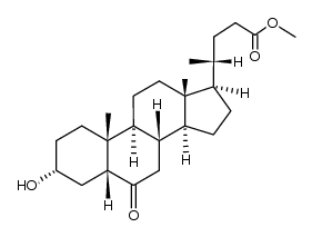 3α-ol-6-oxo-5β-24-cholanoic acid methyl ester Structure