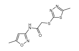 N-(5-METHYL-3-ISOXAZOLYL)-2-[(5-METHYL-1,3,4-THIADIAZOL-2-YL)SULFANYL]ACETAMIDE结构式