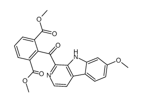 2-[(7-Methoxy-9H-pyrido[3,4-b]indol-1-yl)carbonyl]-1,3-benzenedicarboxylic acid dimethyl ester结构式