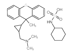 N,N-dimethyl-1-[2-(9-methylthioxanthen-9-yl)cyclopropyl]methanamine; (sulfoamino)cyclohexane Structure