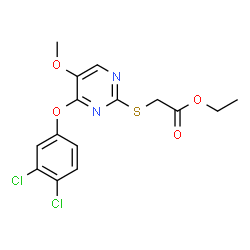 ETHYL 2-([4-(3,4-DICHLOROPHENOXY)-5-METHOXY-2-PYRIMIDINYL]SULFANYL)ACETATE Structure