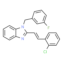 2-(2-CHLOROSTYRYL)-1-(3-FLUOROBENZYL)-1H-1,3-BENZIMIDAZOLE结构式