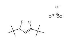 3,5-di-tert-butyl-1,2-dithiolylium perchlorate Structure