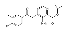 tert-butyl 3-amino-4-[2-(4-fluoro-3-methylphenyl)-2-oxoethyl]pyridine-2-carboxylate结构式