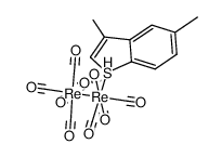 Re2(CO)9(η1-(S)-3,5-dimethylbenzothiophene)结构式