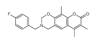 3-[(4-fluorophenyl)methyl]-6,7,10-trimethyl-2,4-dihydropyrano[3,2-g][1,3]benzoxazin-8-one Structure