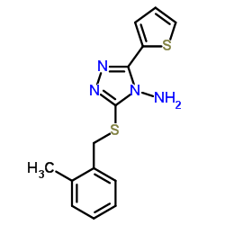 3-[(2-Methylbenzyl)sulfanyl]-5-(2-thienyl)-4H-1,2,4-triazol-4-amine Structure