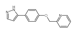 2-((4-(1H-Pyrazol-5-yl)phenoxy)methyl)pyridine structure