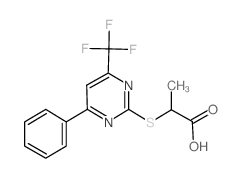 2-{[4-phenyl-6-(trifluoromethyl)pyrimidin-2-yl]thio}propanoic acid图片