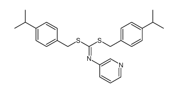 Bis((4-(1-methylethyl)phenyl)methyl)-3-pyridinylcarbonimidodithioate结构式