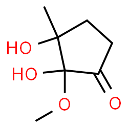 Cyclopentanone, 2,3-dihydroxy-2-methoxy-3-methyl- (9CI) structure