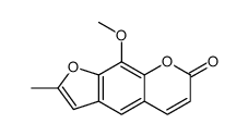 9-methoxy-2-methylfuro[3,2-g]chromen-7-one结构式