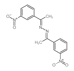 1-(3-nitrophenyl)-N-[1-(3-nitrophenyl)ethylideneamino]ethanimine结构式