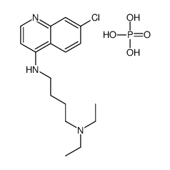 N-(7-chloroquinolin-4-yl)-N',N'-diethylbutane-1,4-diamine,phosphoric acid Structure