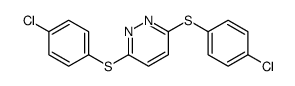 3,6-bis[(4-chlorophenyl)sulfanyl]pyridazine结构式