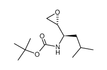 (2R)-2-[(1R)-1-[N-(tert-butyloxycarbonyl)amino]-3-methylbutyl]oxirane Structure