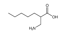 Heptanoic acid,2-(aminomethyl)- Structure