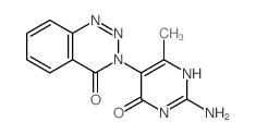 1,2,3-Benzotriazin-4(3H)-one,3-(2-amino-1,6-dihydro-4-methyl-6-oxo-5-pyrimidinyl)-结构式