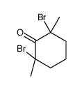 2,6-dibromo-2,6-dimethylcyclohexan-1-one Structure