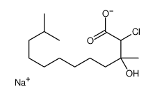 sodium,2-chloro-3-hydroxy-3,11-dimethyldodecanoate Structure