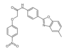 Acetamide, N-[4-(5-methyl-2-benzoxazolyl)phenyl]-2-(4-nitrophenoxy)- (9CI) structure