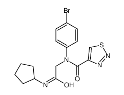 1,2,3-Thiadiazole-4-carboxamide,N-(4-bromophenyl)-N-[2-(cyclopentylamino)-2-oxoethyl]-(9CI) picture