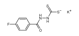 potassium 2-(4-fluorobenzoyl)hydrazinecarbodithioate Structure