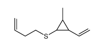 1-but-3-enylsulfanyl-2-ethenyl-3-methylcyclopropane结构式